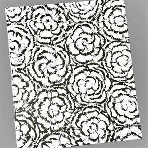 Chanel Camellia Flower Black White Pattern Art Print
